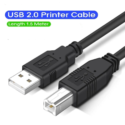 Picture of USB Printer Cable 1.5M Black Usb 2.0 Printer Cable 1.5Meter