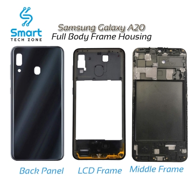 Picture of Full Body Housing For Samsung Galaxy A20 Front LCD Frame Panel, Middle Bezel Frame and Back Panel