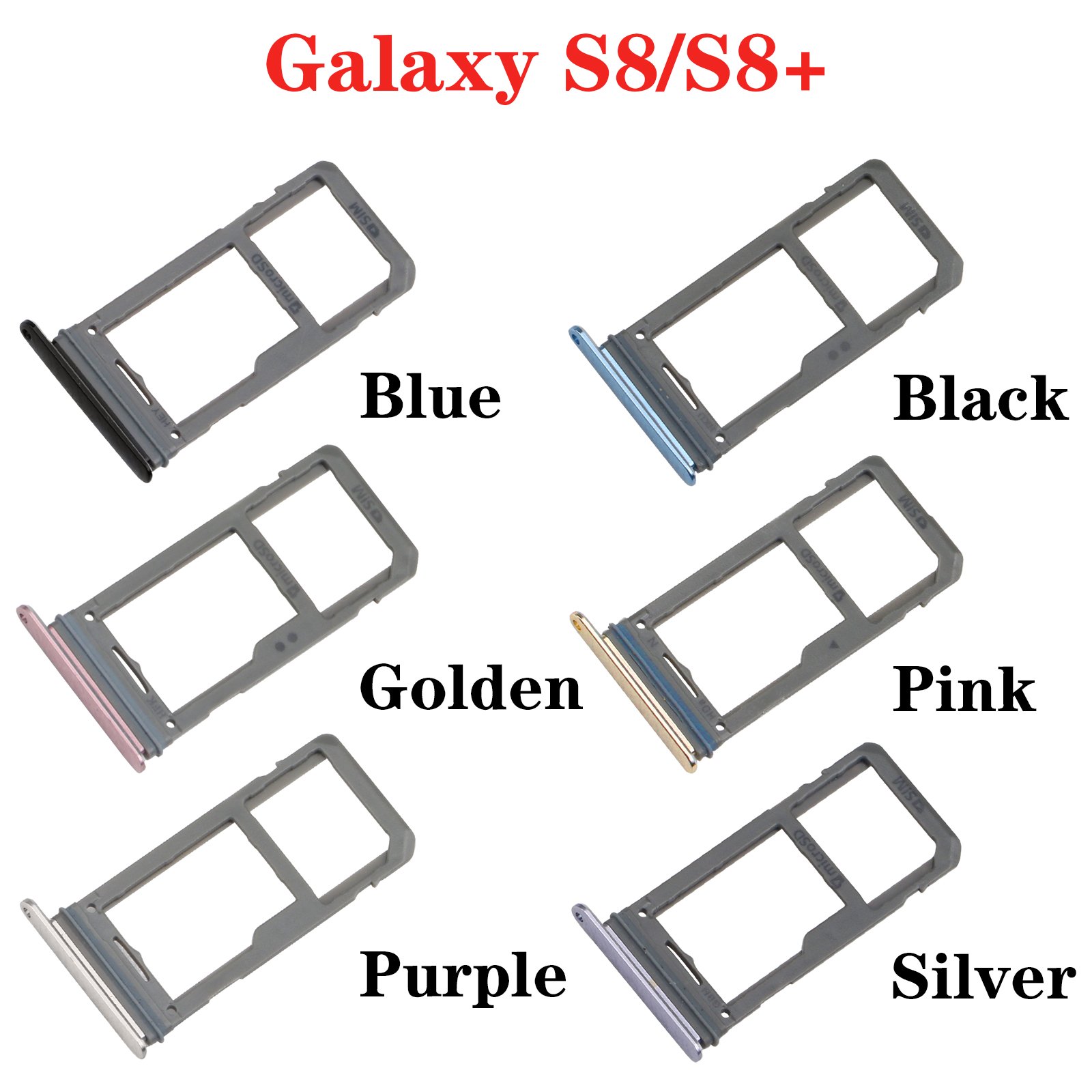 Picture of Sim Tray SD Card Tray Holder Card Compatible with Samsung Galaxy S8 and S8 Plus/Samsung Galaxy S9/S9 Plus Plus