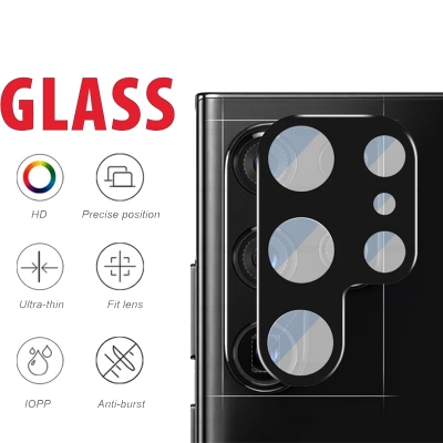 Picture of 3D Back Camera Lens Protector for Samsung Galaxy S22/S22 Plus/S22 Ultra 5G Full Coverage 360 Degree Protection Tempered Glass Bubble-Free Anti-Scratch Easy Install Ultra-Thin