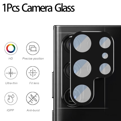 Picture of 3D Back Camera Lens Protector for Samsung Galaxy S22/S22 Plus/S22 Ultra 5G Full Coverage 360 Degree Protection Tempered Glass Bubble-Free Anti-Scratch Easy Install Ultra-Thin