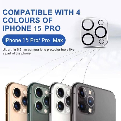 Picture of Camera Glass Lens Cover Tempered Glass Protector for iPhone 15 Pro/ iPhone 15 Pro Max