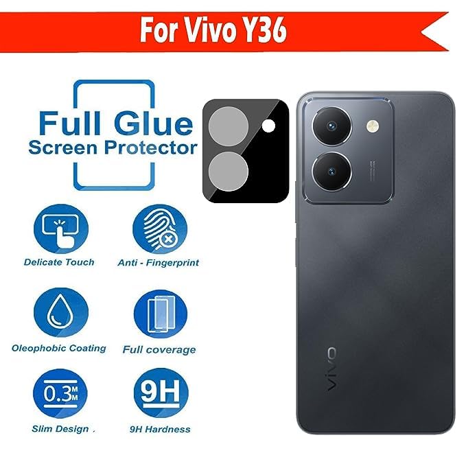 Picture of Camera Glass Lens Cover Tempered Glass Protector for Vivo Y36/ Vivo Y78