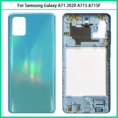 Picture of Samsung Galaxy A71 Middle Frame and Back Panel Without LCD Frame Panel