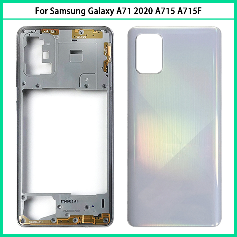 Picture of Samsung Galaxy A71 Middle Frame and Back Panel Without LCD Frame Panel
