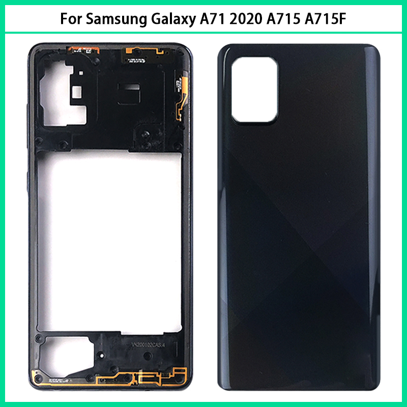 Picture of Samsung Galaxy A71 Middle Frame and Back Panel Without LCD Frame Panel