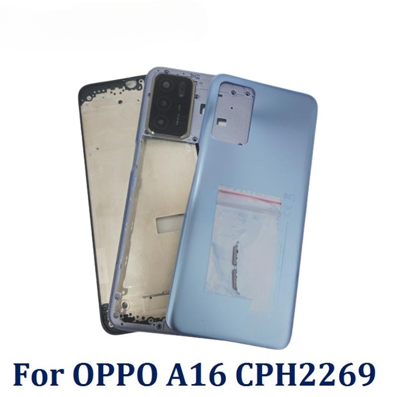 Picture of Oppo A16 Full Body Housing With Camera Glass (LCD Frame, Side/Middle Frame, Back Panel/Backshell)