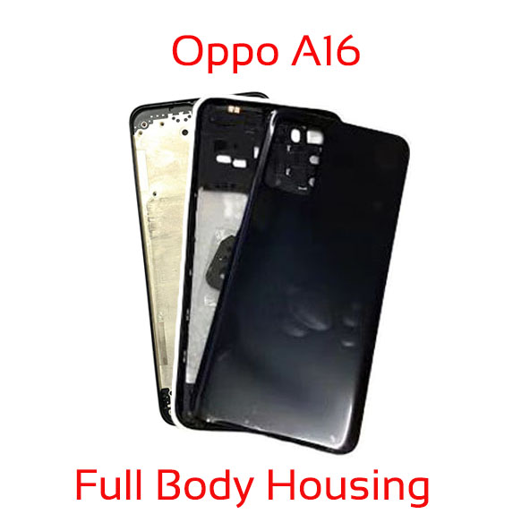 Picture of Oppo A16 Full Body Housing With Camera Glass (LCD Frame, Side/Middle Frame, Back Panel/Backshell)