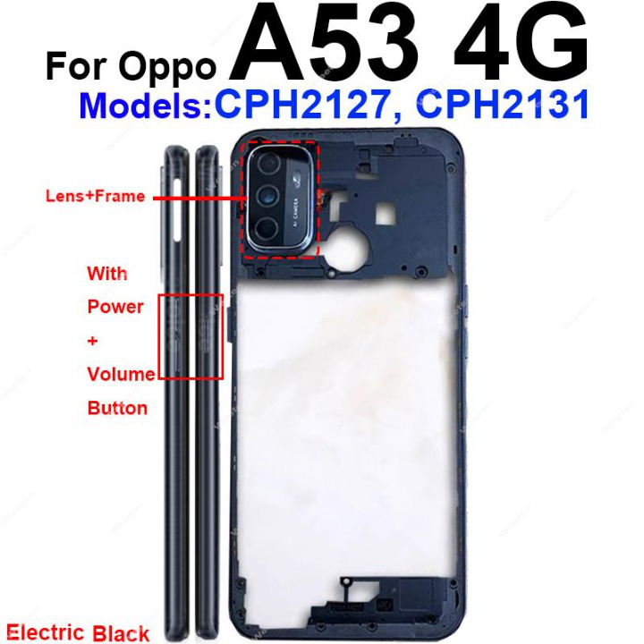 Picture of Oppo A53 Full Body Housing LCD Frame, Middle Frame and Back Panel
