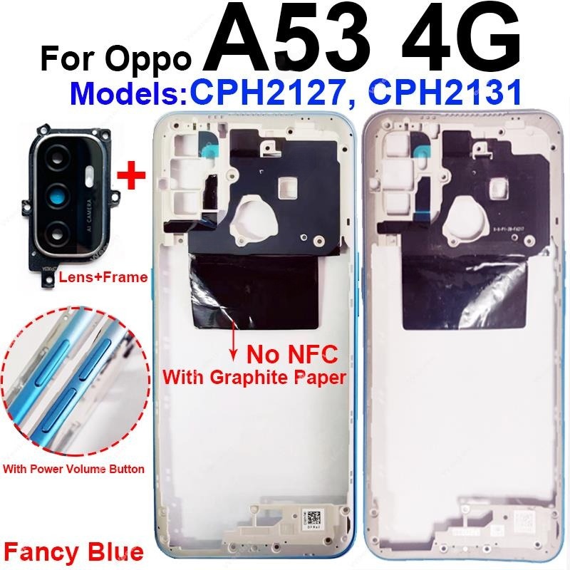 Picture of Oppo A53 Full Body Housing LCD Frame, Middle Frame and Back Panel