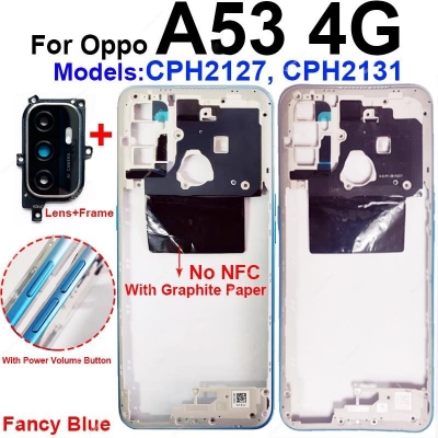 Picture of Oppo A53 Full Body Housing LCD Frame, Middle Frame and Back Panel
