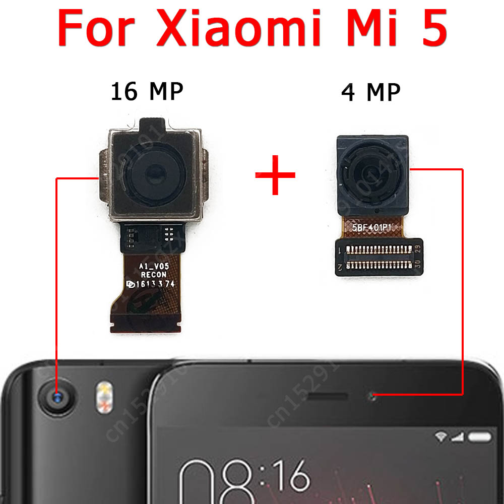 Picture of Rear Front Camera For Xiaomi Mi 5 Selfie Frontal Backside Repair Facing Back Camera Module Replacement Spare Parts