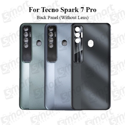 Picture of Tecno Spark 7 Pro  Back Housing Frame / Back Panel / Backshell / Without Camera Glass Replacement Spare Parts