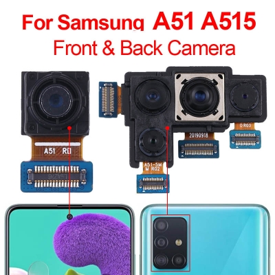 Picture of Back Rear Big Main Camera Module Flex Cable For Samsung Galaxy A51 (SM-A515F) Small Front Camera Flex Replacement Parts