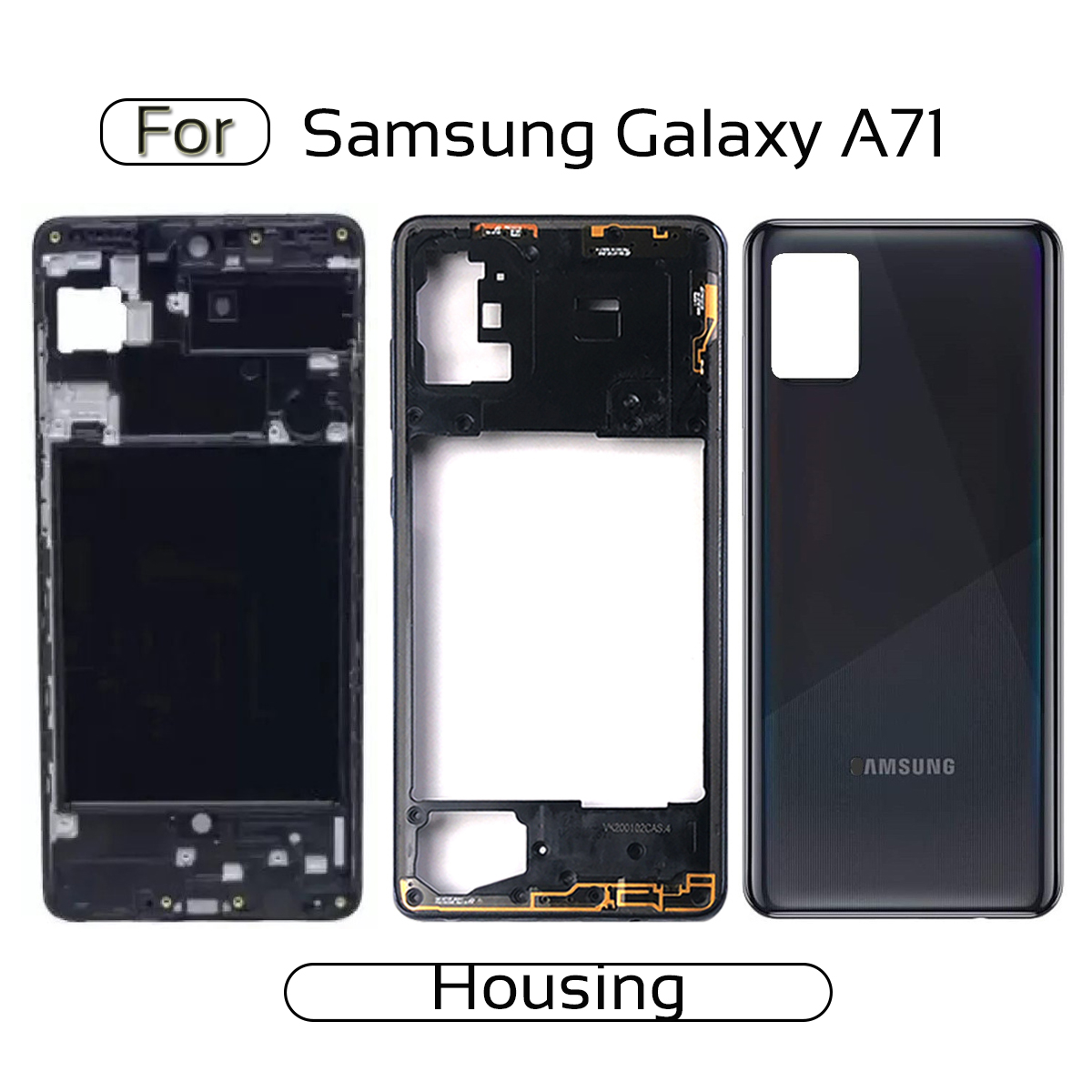 Picture of Full Body Housing for Samsung Galaxy A71 (LCD Frame Panel,Middle Frame  and Back Panel)