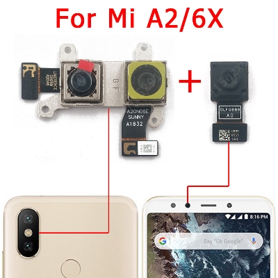 Picture of Rear Front Camera for Xiaomi Mi A2/6X Selfie Frontal Backside Repair Facing Back Camera Module Replacement Spare Parts