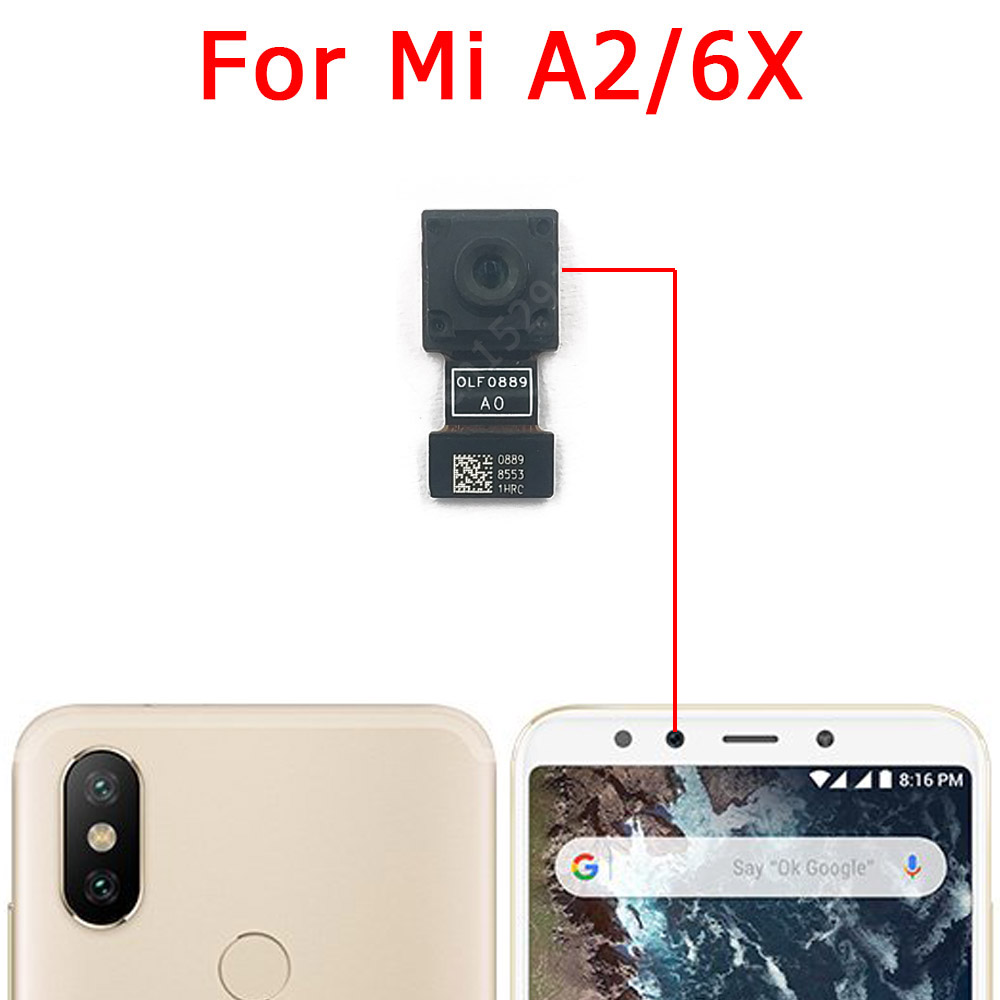 Picture of Rear Front Camera for Xiaomi Mi A2/6X Selfie Frontal Backside Repair Facing Back Camera Module Replacement Spare Parts