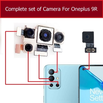 Picture of Back Rear Big Main Camera Module Flex Cable For OnePlus 9R Small Front Camera Flex Replacement Parts