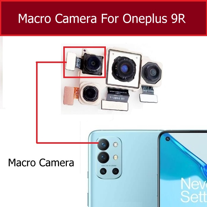 Picture of Back Rear Big Main Camera Module Flex Cable For OnePlus 9R Small Front Camera Flex Replacement Parts