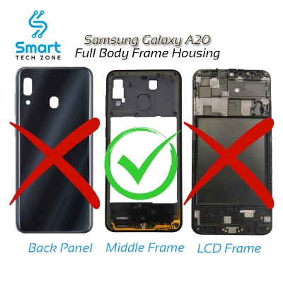 Picture of Samsung Galaxy A20 Middle Frame (Without LCD Frame Panel and Back Panel)
