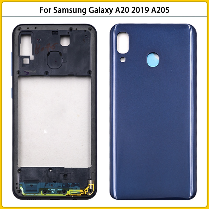 Picture of Samsung Galaxy A20 Middle Bezel Housing Frame and Back Panel Without Front LCD Frame Panel