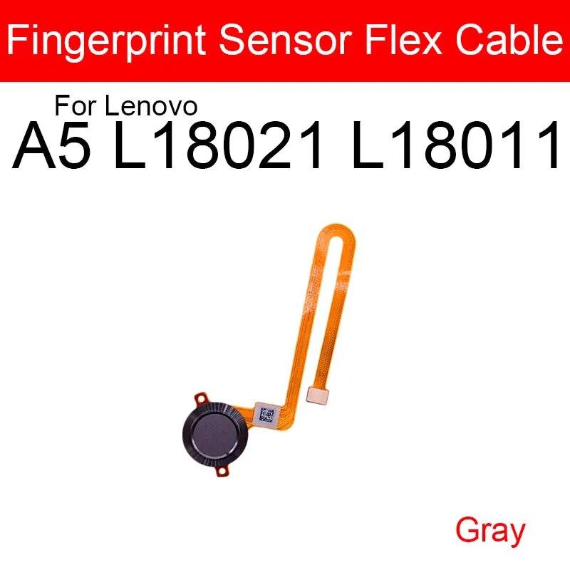 Picture of Fingerprint Home Button Flex Cable For Lenovo A5 L18021 L18011 Home Return Key Menu Button Flex Ribbon Cable Replacement Repair Parts