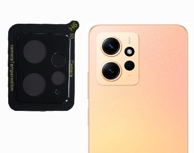 Picture of 3D Camera Glass Lens Cover Tempered Glass Protector for Xiaomi Redmi Note 12 4G -Black