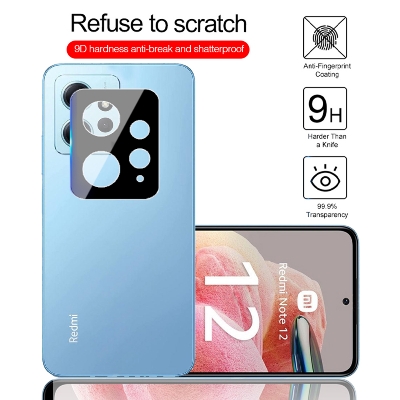 Picture of 3D Camera Glass Lens Cover Tempered Glass Protector for Xiaomi Redmi Note 12 4G -Black