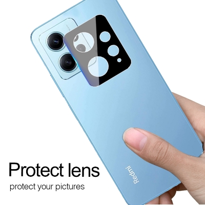 Picture of 3D Camera Glass Lens Cover Tempered Glass Protector for Xiaomi Redmi Note 12 4G -Black