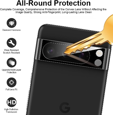 Picture of Exceptional Quality - Camera Glass Lens Cover Tempered Glass Protector for Google Pixel 8/ Google Pixel 8 Pro - Sleek Usage