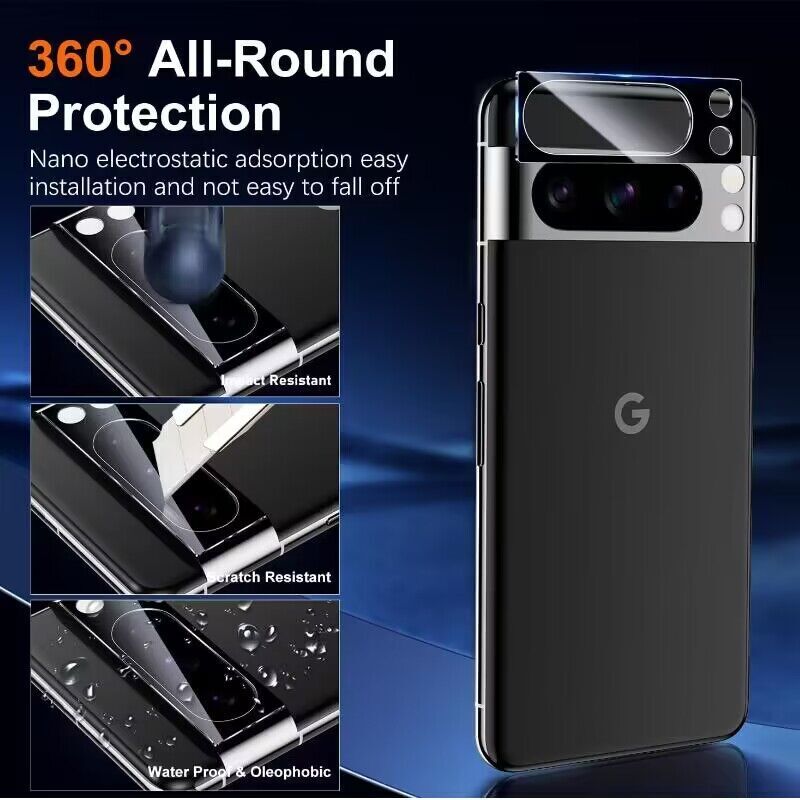 Picture of Exceptional Quality - Camera Glass Lens Cover Tempered Glass Protector for Google Pixel 8/ Google Pixel 8 Pro - Sleek Usage