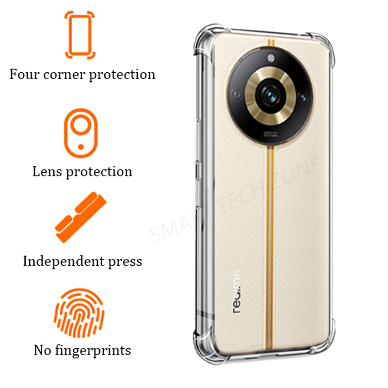 Picture of Shockproof Back Cover Case for Realme 11 Pro / 11 Pro Plus 5G | Raised Bump for Camera & Screen Protection | Ultra Clear Soft Silicone Back Cover for Realme 11 Pro/Pro Plus (Transparent)