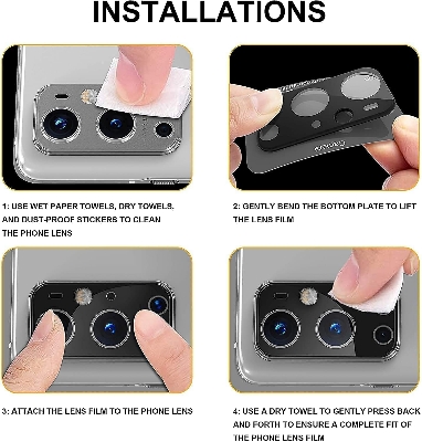 Picture of 3D Back Camera Lens Protector for Vivo V27/V27 Pro Full Coverage 360 Degree Protection Tempered Glass Bubble-Free Anti-Scratch Easy Install Ultra-Thin