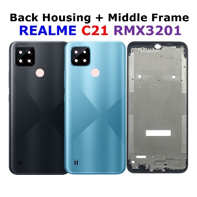 Picture of Relame C21 2021 RMX3201 - Full Body Housing With Middle Frame & On Off Volume Buttons