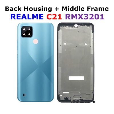 Picture of Relame C21 2021 RMX3201 - Full Body Housing With Middle Frame & On Off Volume Buttons