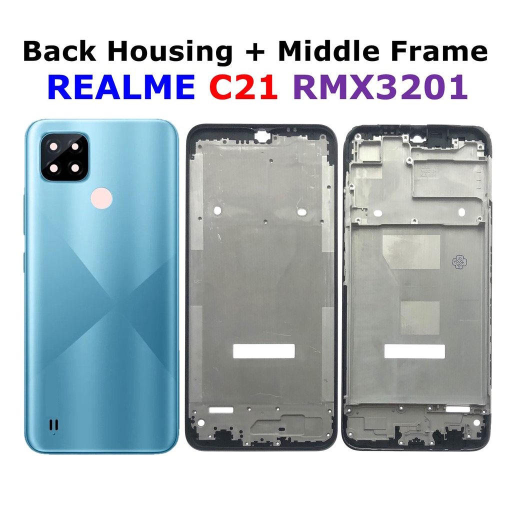 Picture of Relame C21 2021 RMX3201 - Full Body Housing With Middle Frame & On Off Volume Buttons