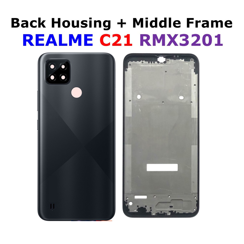 Picture of Relame C21 2021 RMX3201 - Full Body Housing With Middle Frame & On Off Volume Buttons
