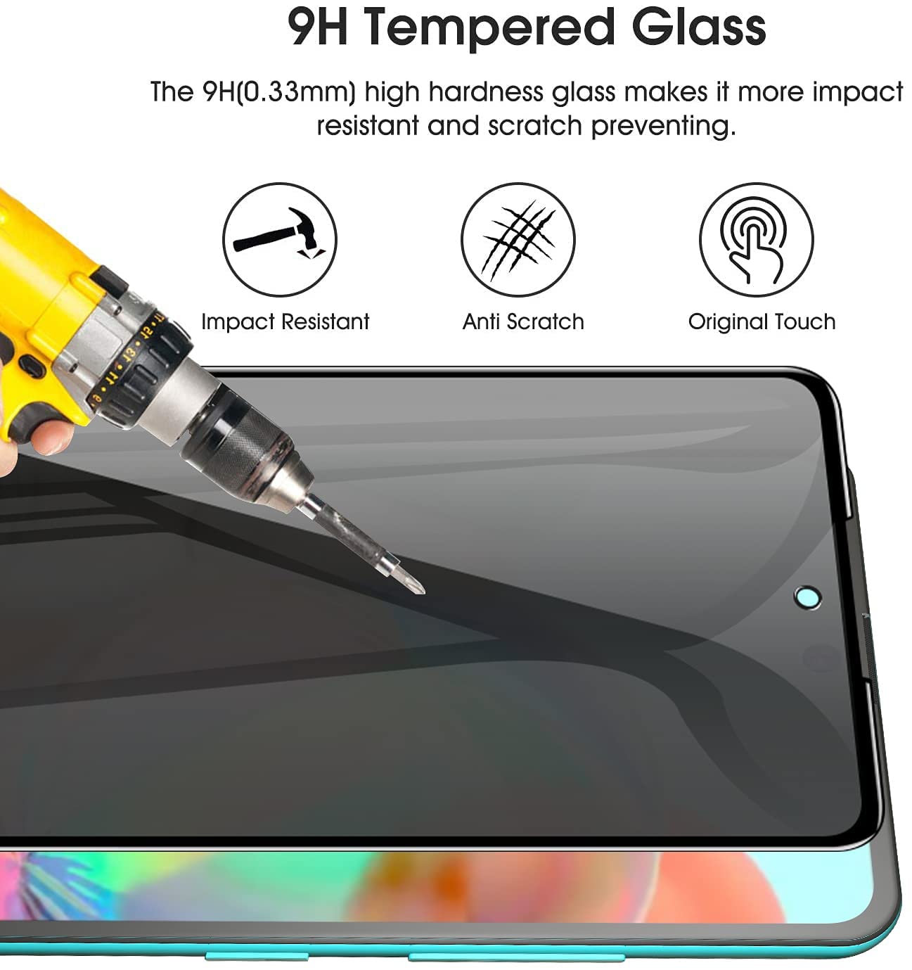 Picture of Premium Quality-13D 9H TEMPERED GLASS Display Protector for For Samsung Galaxy A20 / A30 / A50 / A30s / A50s / M21 / M31 / M32 4G / A22 / F22 / M22