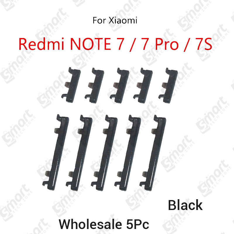 Picture of 10 Pcs/ 5 Pcs/ Lot Power Volume Button Out Side Key For Xiaomi Redmi Note 7 7s 7 Pro External Volume Button + Power ON OFF