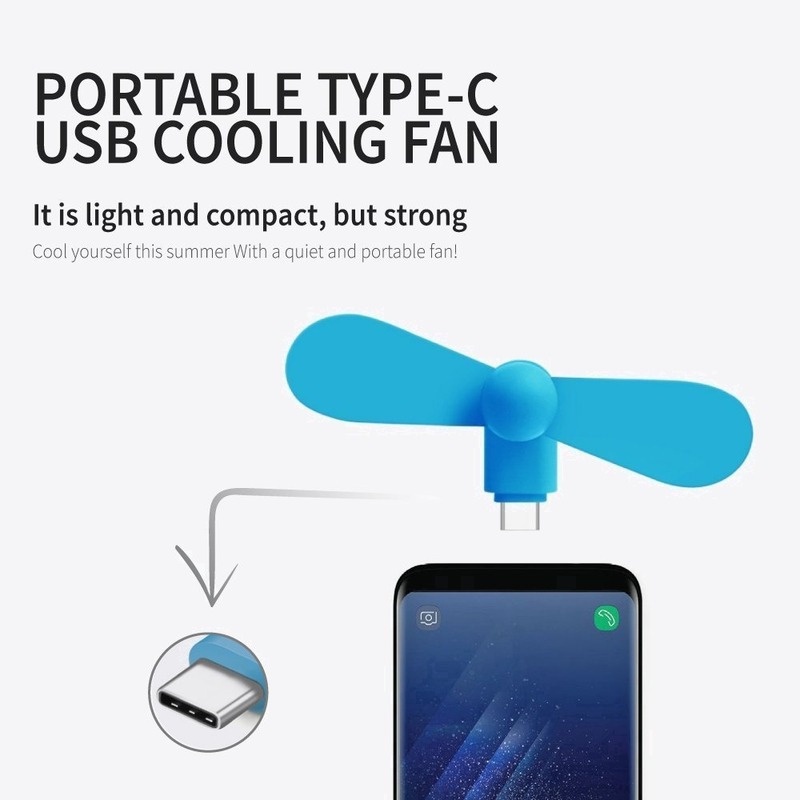 Picture of Mini Portable USB OTG Mobile Fan ( (Mini Cooling Fan) For Android OTG Type-C Phone OTG Fan