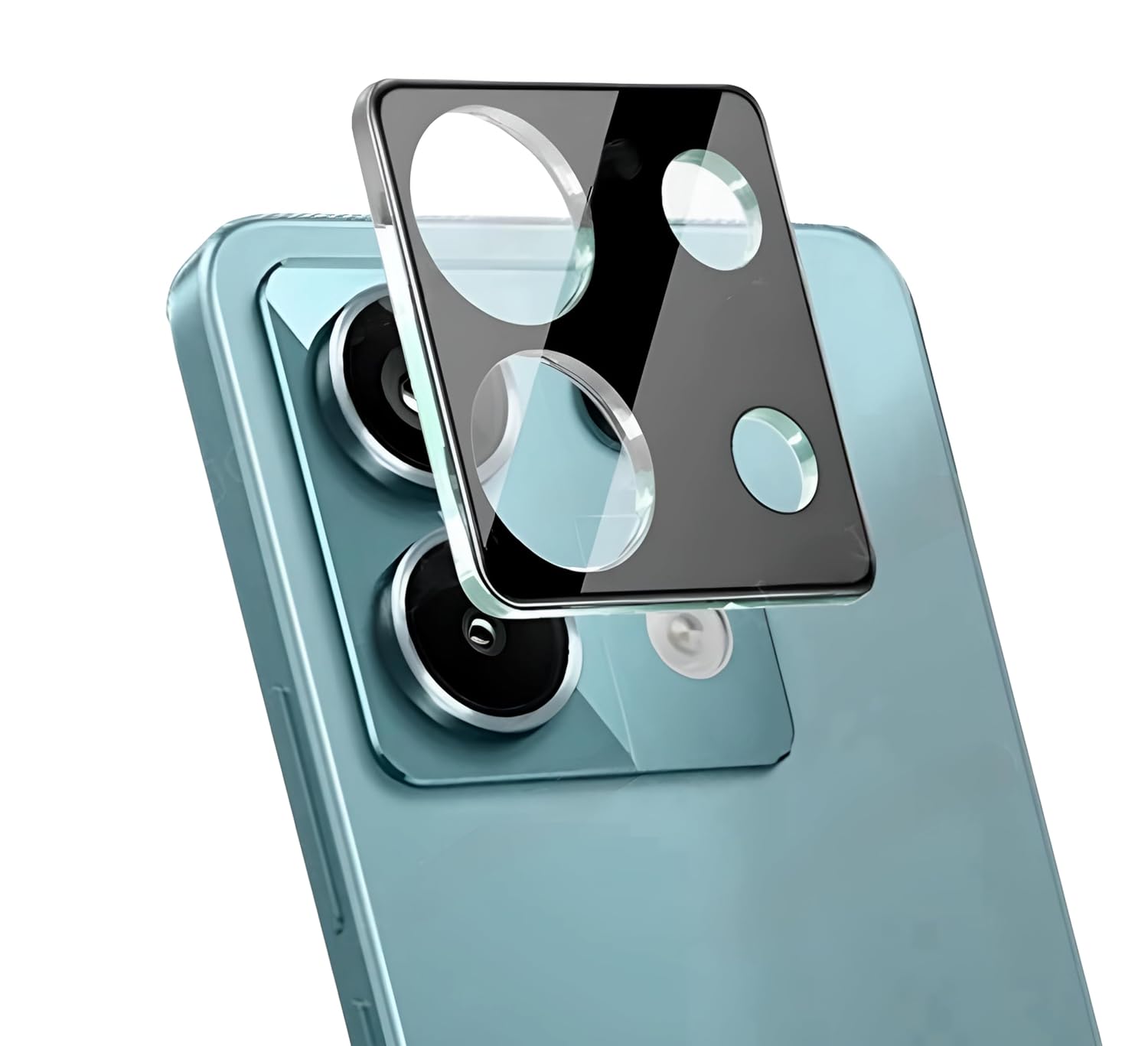 Picture of Xiaomi Redmi Note 13 5G / Note 13 Pro 5G / Note 13 Pro Plus 5G Lens Protector 3D Back Camera Glass Shield with Oil Resistance & Full Coverage