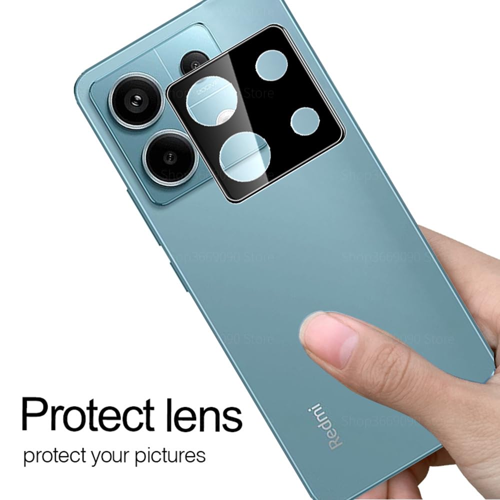 Picture of Xiaomi Redmi Note 13 5G / Note 13 Pro 5G / Note 13 Pro Plus 5G Lens Protector 3D Back Camera Glass Shield with Oil Resistance & Full Coverage