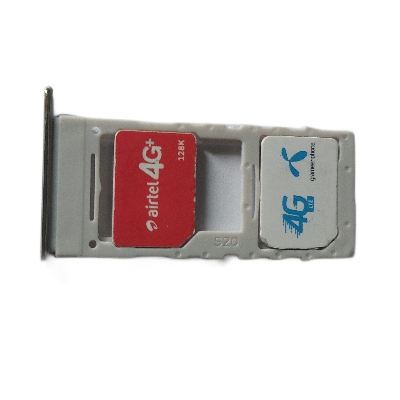 Picture of Samsung Galaxy S20/ S20 Plus/ S20 Ultra Dual SIM Tray Replacement Slot Holder with Opening Needle (Sim Ejector)