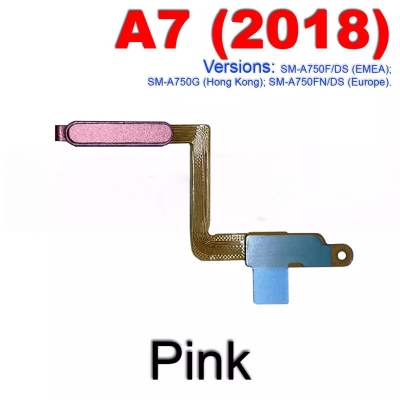 Picture of Power Switch ON OFF Side Button Key Fingerprint Scanner Sensor for Samsung Galaxy A7 2018 A750 Replacement Parts