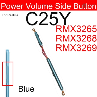 Picture of Compatible with Realme C21Y C25Y External Side Buttons Power On Off + Volume Control Button Outside Side Keys