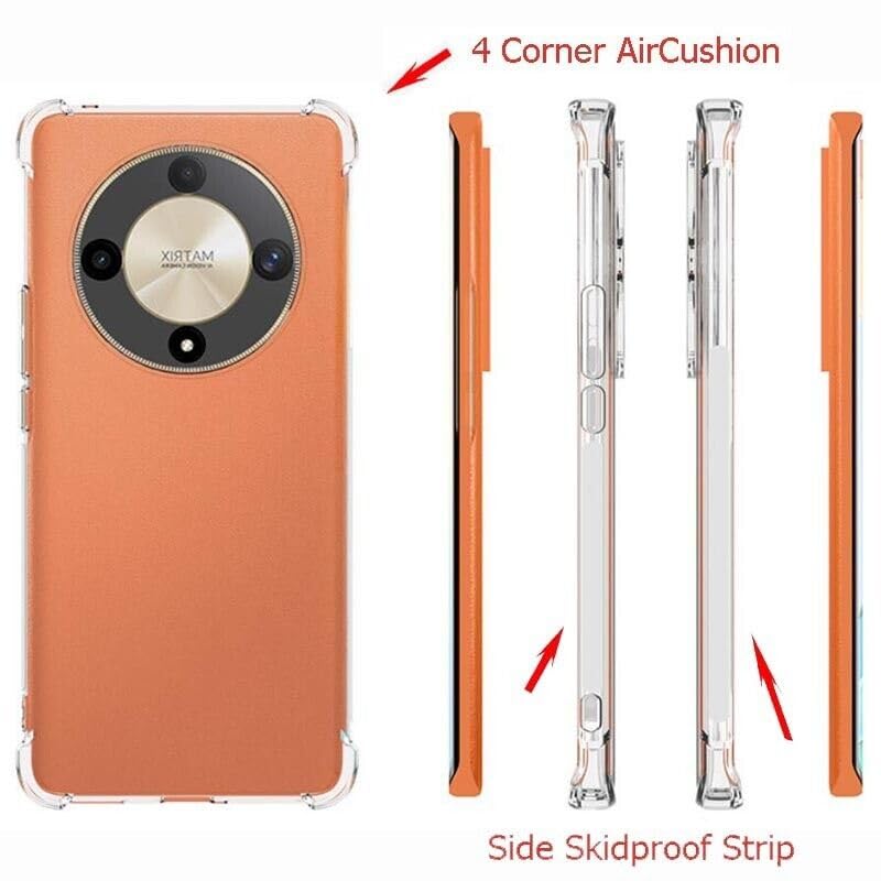 Picture of Shockproof Back Cover Case for Honor X9a / Honor X9b 5G | Raised Bump for Camera & Screen Protection | Ultra Clear Soft Silicone Back Cover for Honor X9a / Honor X9b 5G | (Transparent)