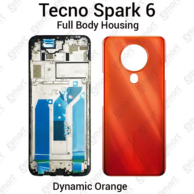 Picture of Tecno Spark 6 Full Body Housing (LCD Frame and Back Panel) Replacement Spare Parts