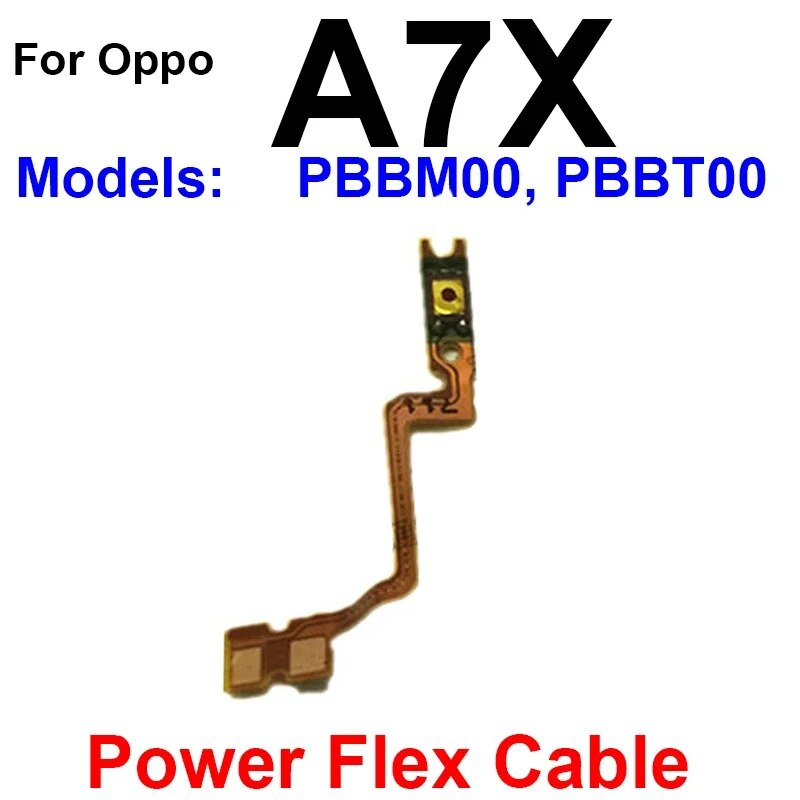 Picture of Oppo OPPO A7 A12 A15 A15S A16 A16S AX7 A1K Power on off Switch Button Side Volume Up Down Buttons Flex Cable Replacement Parts