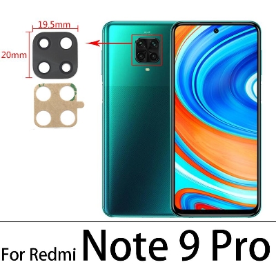 Picture of Back Rear Camera Lens Glass Compatible with Xiaomi Redmi Note 9s 10 10s pro 9a 9c 5g/mi 10 10t note 10 pro Mi Note 10 Lite  11 lite Camera Lens Glass Without Frame