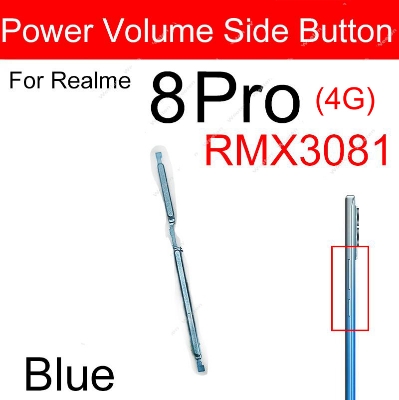 Picture of Realme 8 4G RMX3085/8 Pro RMX3081 External Side Buttons Power On/Off and Volume Control Replacement Keys